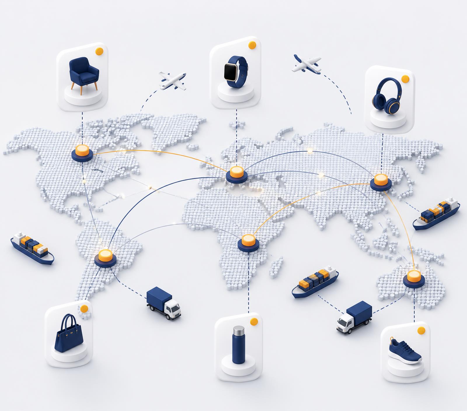 Illustration of ARC's global distribution network