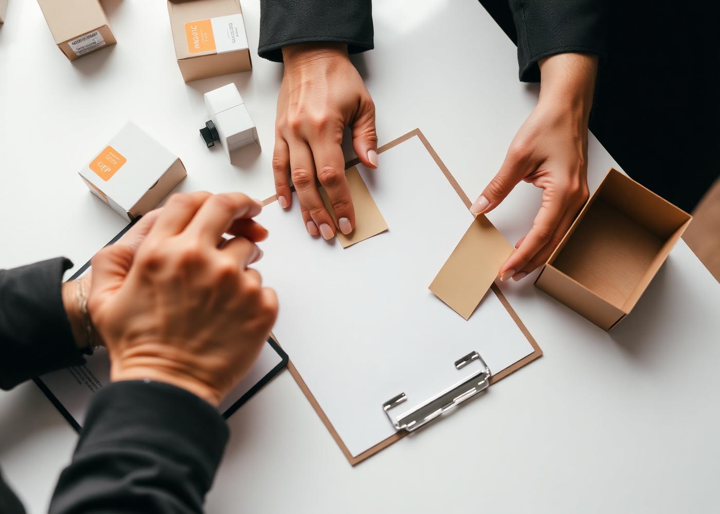 Reviewing product samples and specifications